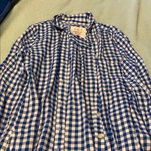 Blue and white flannel